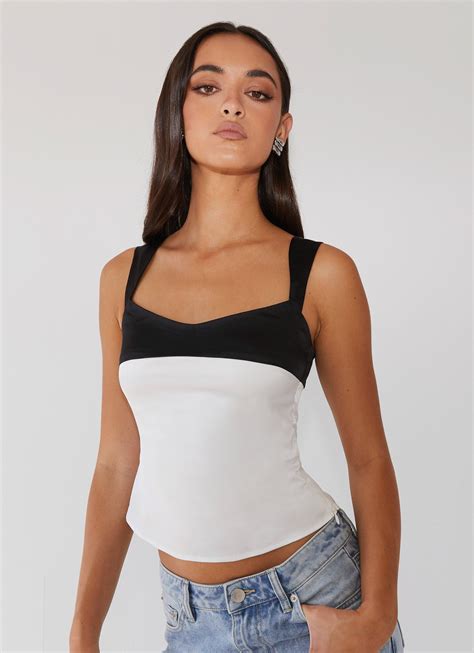 Lylah Satin Top - Noir Pearl – Peppermayo