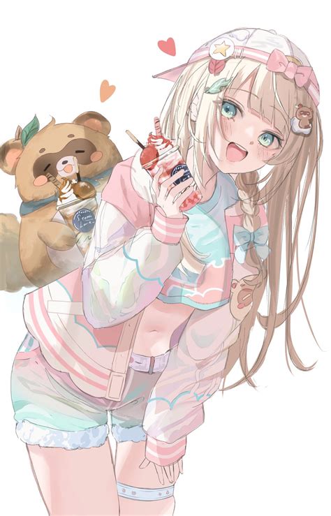 kazama iroha, pokobee, and kazama iroha (hololive) drawn by tefu_ekaki