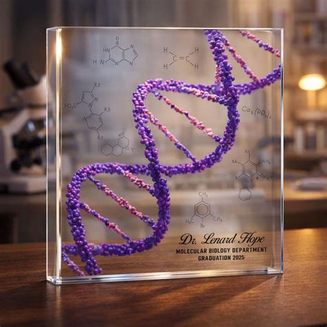 personalized dna acrylic plaque custom chemist graduation analytical