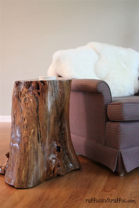 Tree stump table DIY