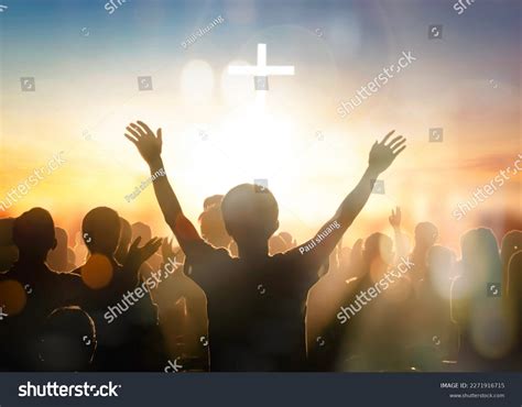 People Praising God Silhouette Photos, Images & Pictures | Shutterstock