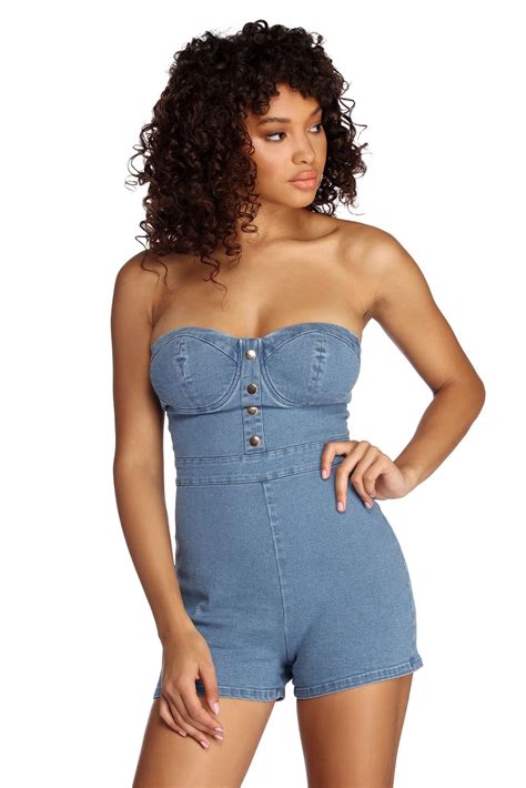 Blue Easy Denim Days Romper | Denim day, What i wore, How to wear