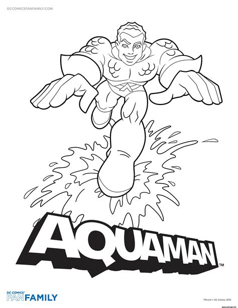Dc Comics Coloriage - Coloriage Aquaman Hero Dc Comics Dessin Aquaman à imprimer