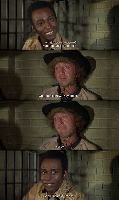 Watch "Blazing Saddles" for the first time and this scene gave me a ...