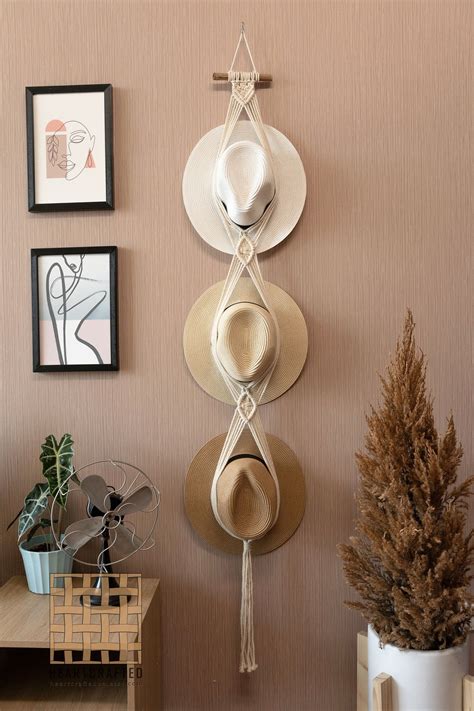 Macrame Hat Holder Hat Hanger for Wall Cowboy Hat Gift for - Etsy Australia