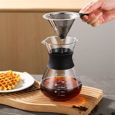 Amazon.com: Pour Over Coffee Maker Set - 600ML Portable Drip Coffee Pot