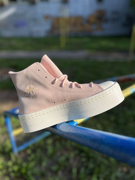 Converse A04663C Modern Lift Platform замшевые розовые