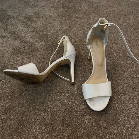 Aldo white heels shoes worn a few times RRP... - Depop