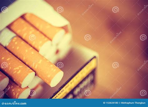 Peel it Off Cigarette Pack Prepare Smoking a Cigarette. Packing Line Up ...