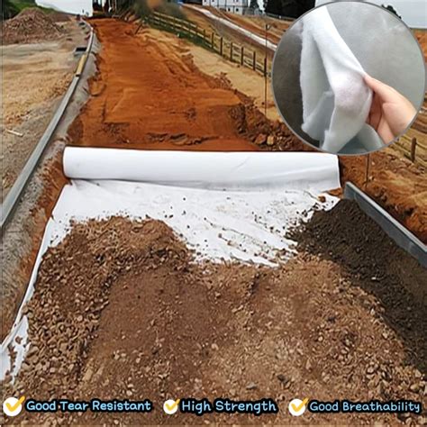 high strength polypropylene short fiber geotextile anti seepage