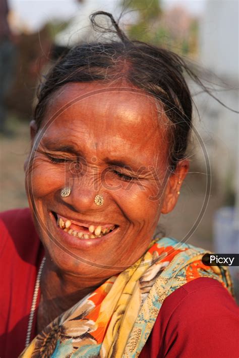 Old Woman Face Smiling