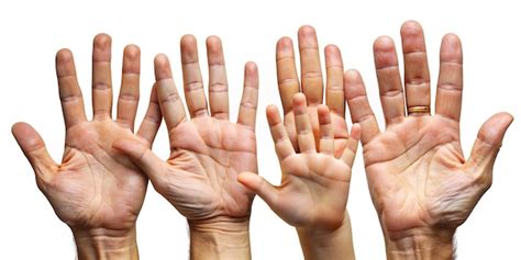 hands showing  sizes  small  big premium ai generated