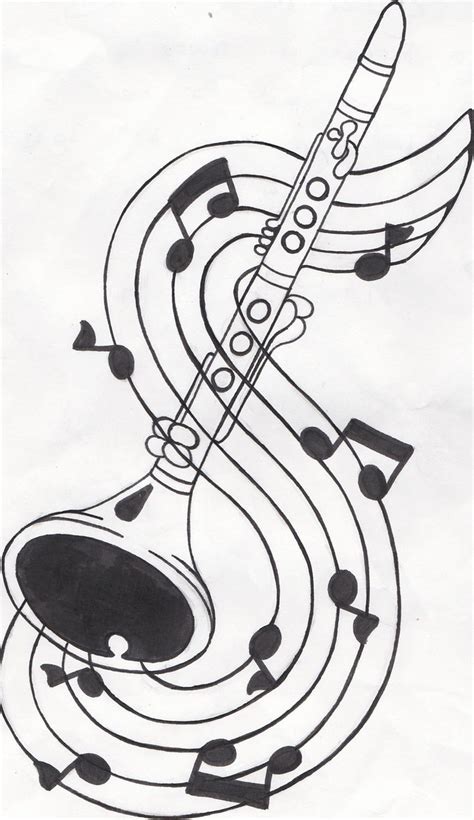 Clarinet Drawing at GetDrawings | Free download