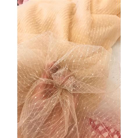 Mua ⚡Rẻ đẹp⚡ Vải voan lưới ren đan chéo/ chấm hạt màu trắng , đen, hồng ...