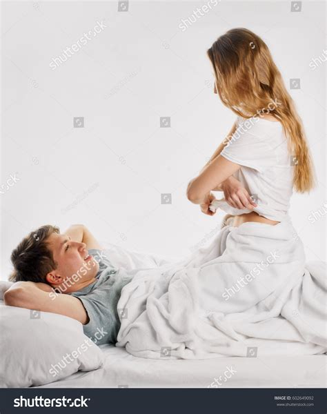 Woman Undressing Bed Her Boyfriend Stock Photo 602649092 | Shutterstock
