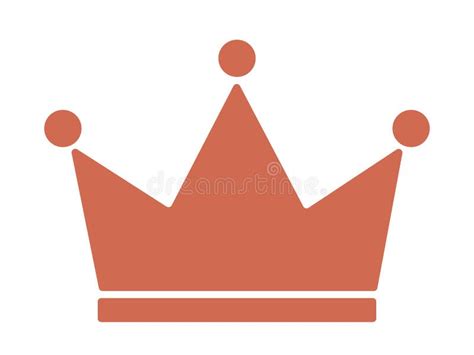 illustration   crown icon copper crown stock vector illustration