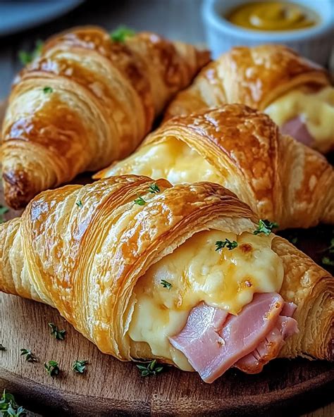 baked ham  cheese croissants  perfect comfort food