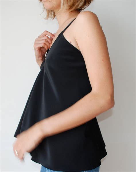 Black Backless Camisole Tank Top. Backless Top. Boho Singlet Tank Top ...