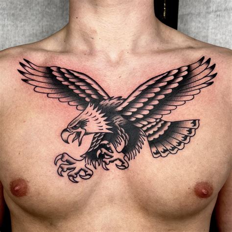 Breathtaking Eagle Chest Tattoo: Command Attention | eagletattoo.in