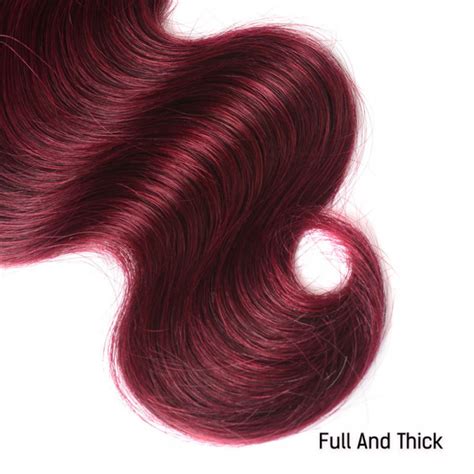 Human Hair Color 99J Burgundy Virgin Hair Body Wave 3 Bundles - Wiggins ...