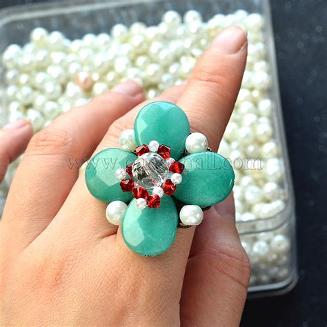 gemstone flower ring pandahall inspiration projects