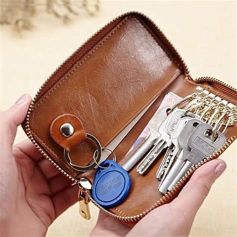 small leather keychain wallet semashowcom