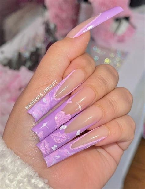 47 Gorgeous Purple Nails With Glitter Ideas You Should Try