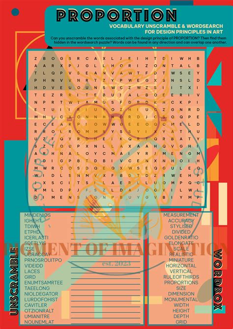 Art Vocabulary Word Search