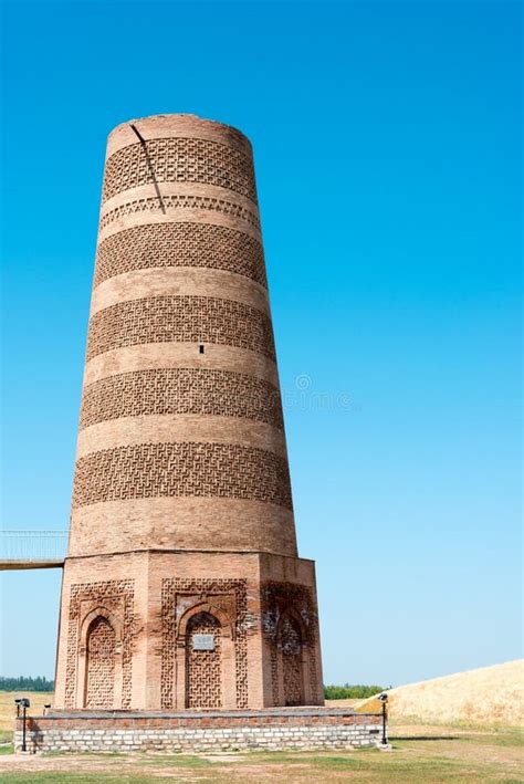 Ruins of Burana Tower in Tokmok, Kyrgyzstan. it is Part of the World ...