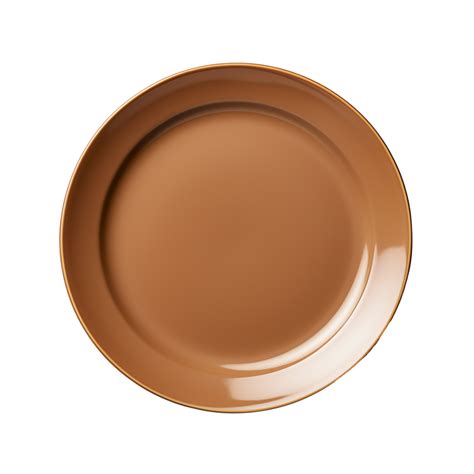 brown plate isolated  transparent background  png