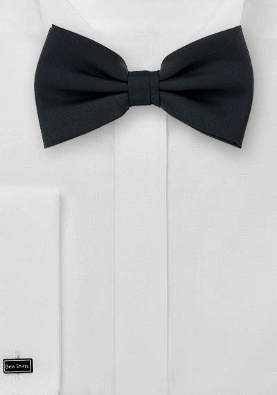 Black Bow Tie & Pocket Square | Cheap-Neckties.com