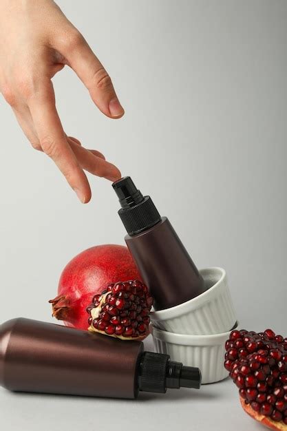 Premium Photo | Self care and skincare products concept pomegranate ...