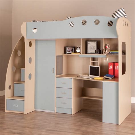 Bunk Bed With Desk And Storage
