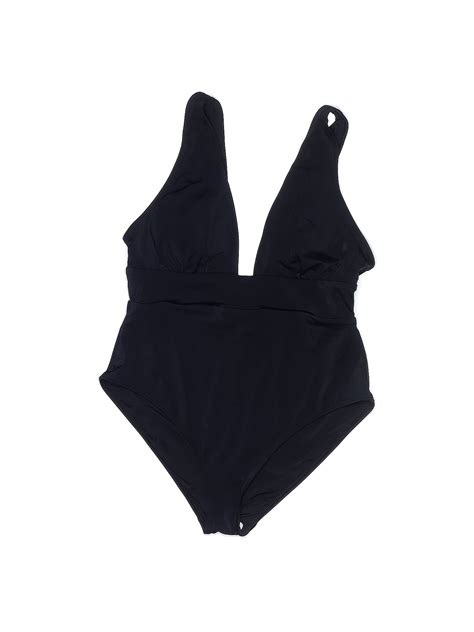 Andie Solid Black One Piece Swimsuit Size L - 60% off | thredUP