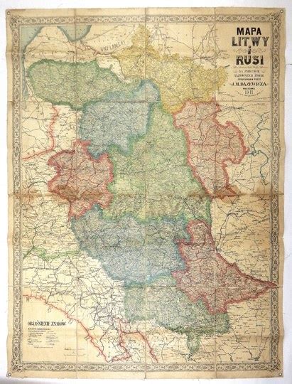 [KRESY wschodnie]. Mapa Litwy i Rusi (Litwa, Białoruś, Podole, Wołyń i ...