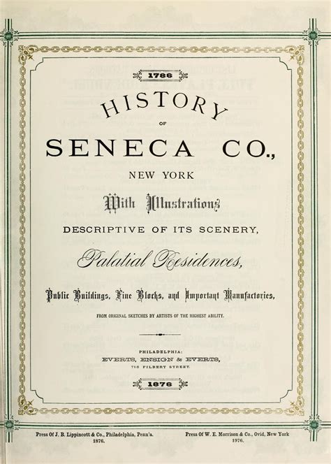 History of Seneca County New York – Access Genealogy