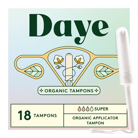Amazon.com: Daye Organic Tampons, 18 Ct, Super Absorbency, Metal-Tested