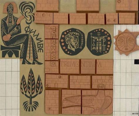 Yoan Leviev, Anna Grebenarova. Design for a ceramic piece, 1966 ...