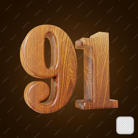 premium psd wooden number  texture  illustration
