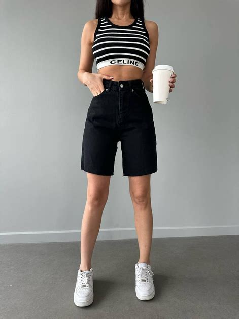 Жіночі джинсові шорти 38 чорні від продавця: Fashion Insight – в ...