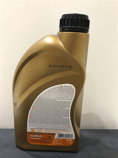 Sintec Super 10W-40 API SG/CD свежее - Лабораторные анализы - Свежие ...