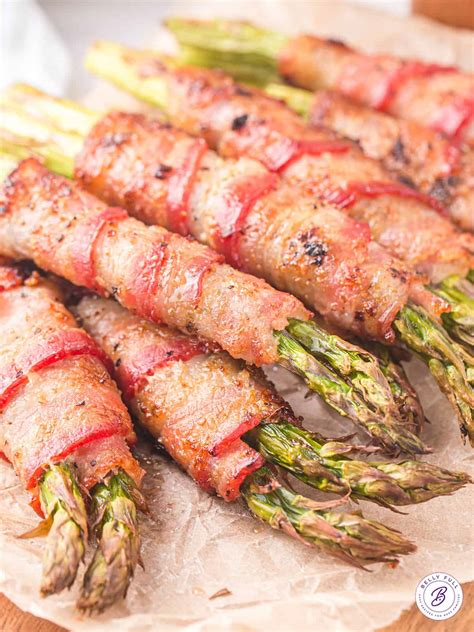 Air Fryer Bacon Wrapped Asparagus - Belly Full