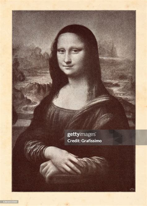レオナルドダヴィンチのモナリザの油絵 1898 ストックイラストレーション - Getty Images