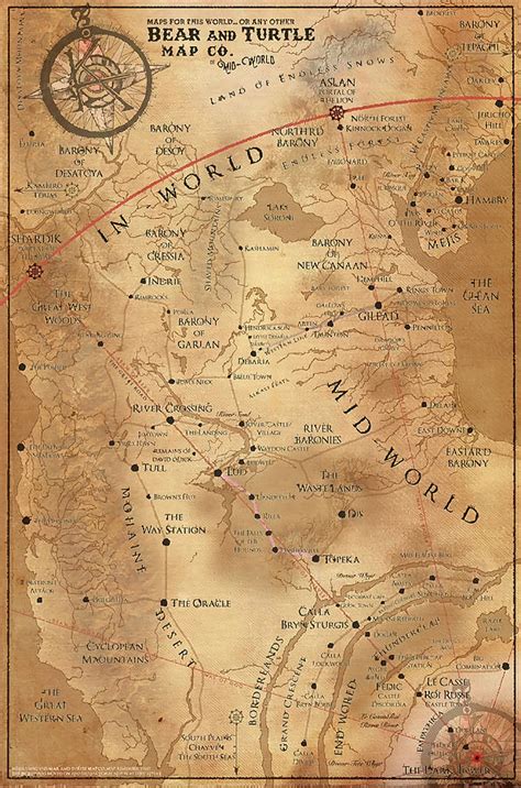 The Dark Tower MidWorld Map nature Painting by Caitlin Holly | Pixels