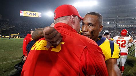 Andy Reid, Marcus Peters hug following 'MNF' thriller