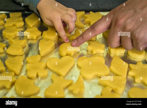 shapes  dough   baking tray stock photo alamy