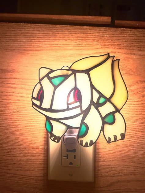 Bulbasaur Inspired Stained Glass Suncatcher or Nightlight - Etsy