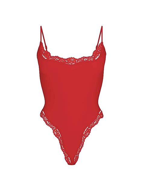 skims fits  lace cami bodysuit saks  avenue