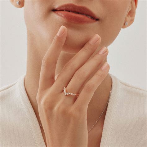 V shaped wedding band with oval engagement ring 60 photos