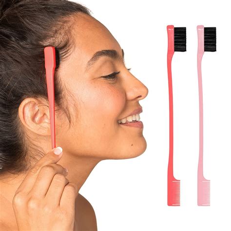 amazoncom kitsch pro dual hair edge brush  teasing comb brush set